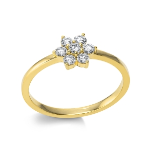 Ring  18kt Gelbgold mit 0,28ct Diamanten