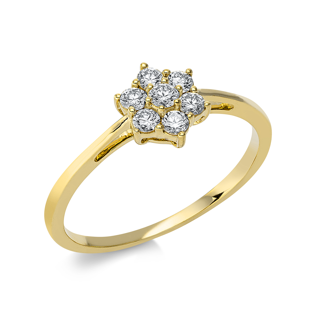 Ring  18kt Gelbgold mit 0,24ct Diamanten