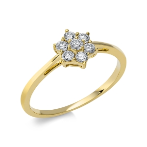 Ring  18kt Gelbgold mit 0,24ct Diamanten