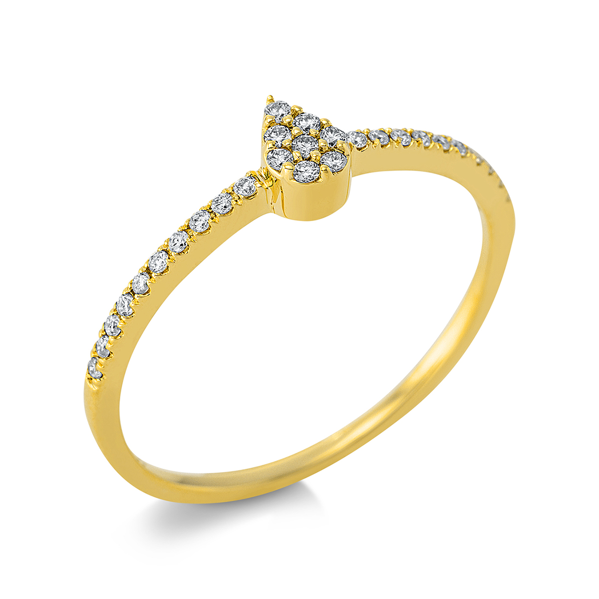 Ring  18kt Gelbgold mit 0,12ct Diamanten