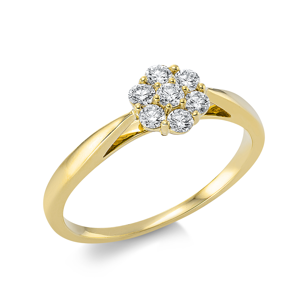 Ring  18kt Gelbgold mit 0,15ct Diamanten