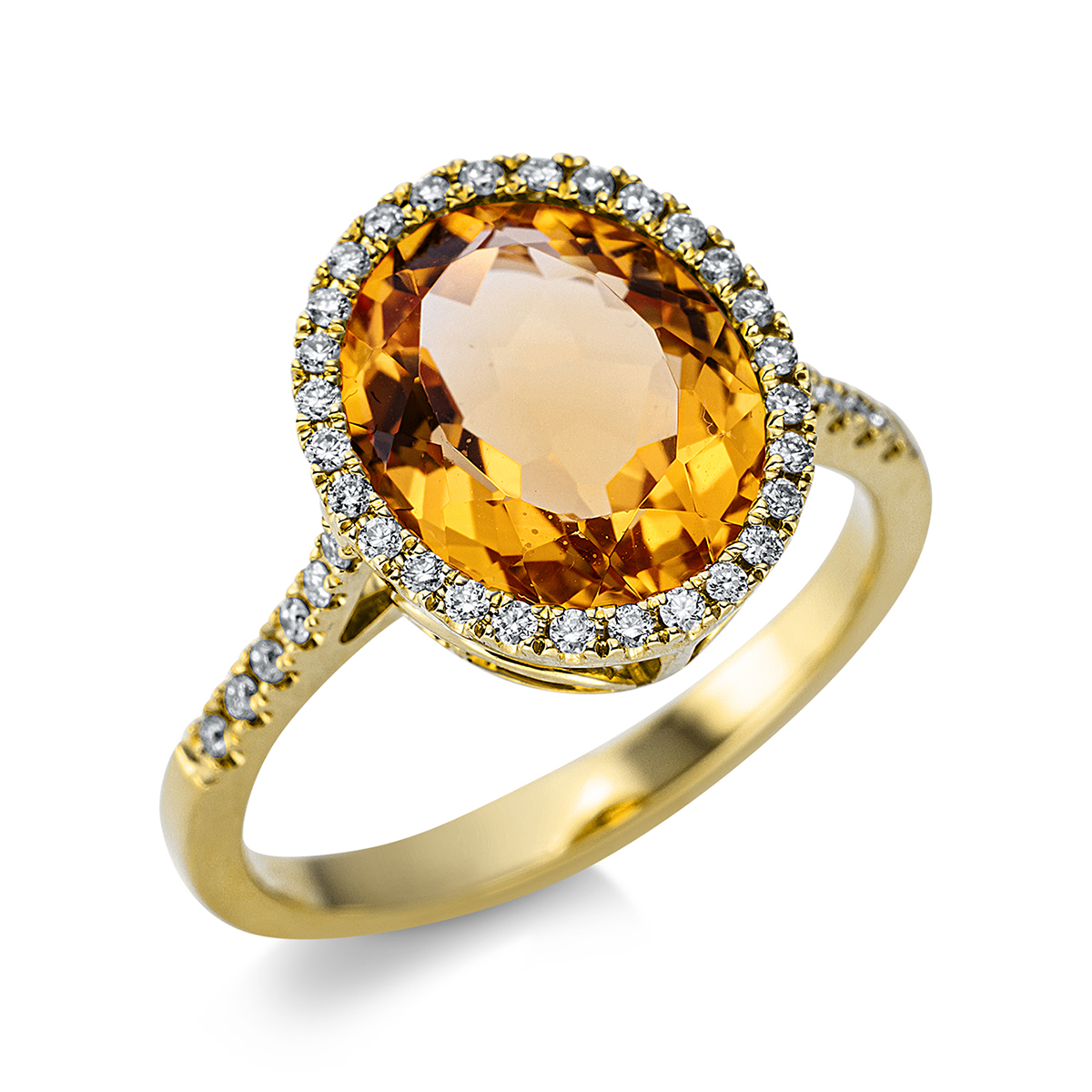 Fashion Farbstein Ring   18kt Gelbgold 