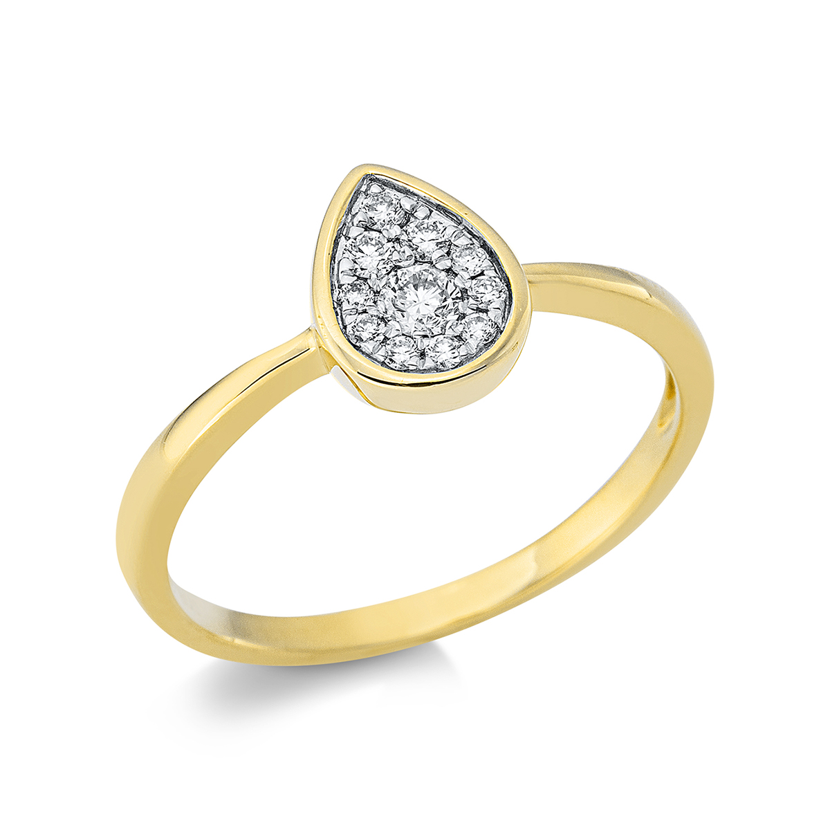 Ring  18kt Gelbgold / Weißgold mit 0,20ct Diamanten