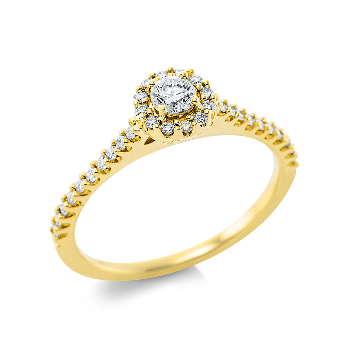 Ring  18kt Gelbgold mit 0,36ct Diamanten