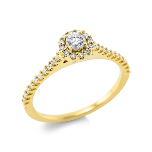 Ring  18kt Gelbgold mit 0,36ct Diamanten