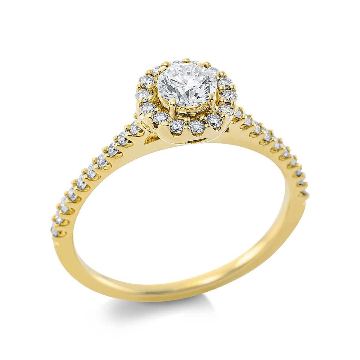 Ring  18kt Gelbgold mit 0,61ct Diamanten