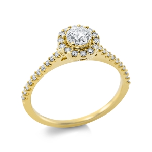 Ring  18kt Gelbgold mit 0,61ct Diamanten