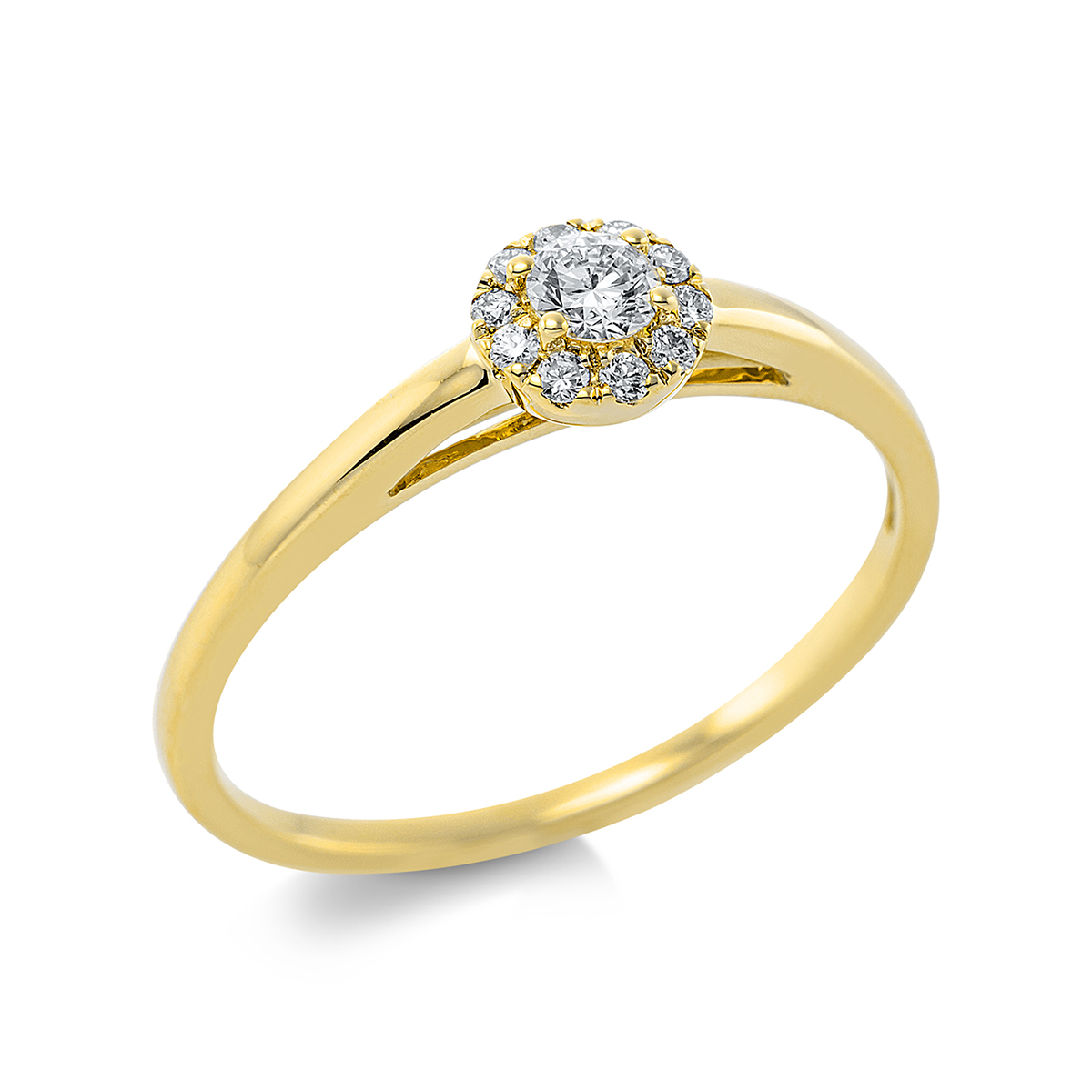 Ring  18kt Gelbgold mit 0,18ct Diamanten