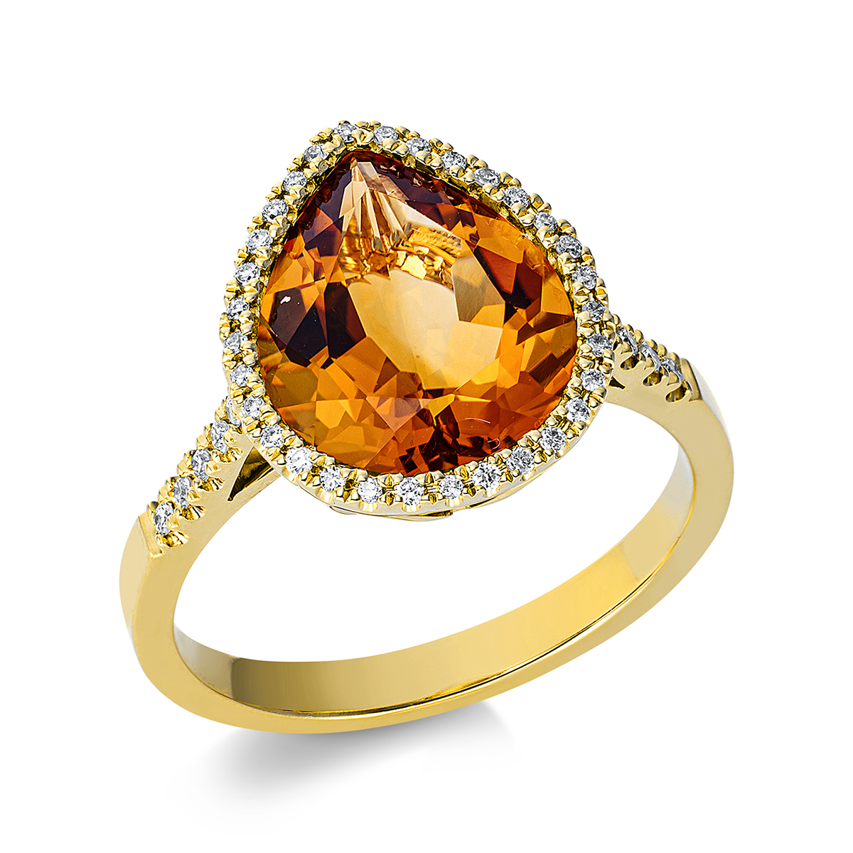 Fashion Farbstein Ring   18kt Gelbgold 