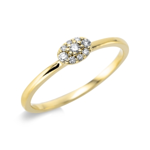 Ring  18kt Gelbgold mit 0,09ct Diamanten