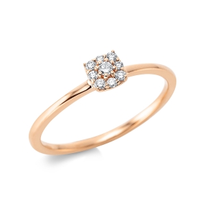 Ring  18kt Rotgold mit 0,10ct Diamanten