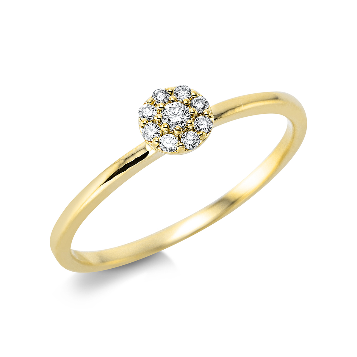 Ring  18kt Gelbgold mit 0,09ct Diamanten