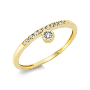 Ring  18kt Gelbgold mit 0,07ct Diamanten