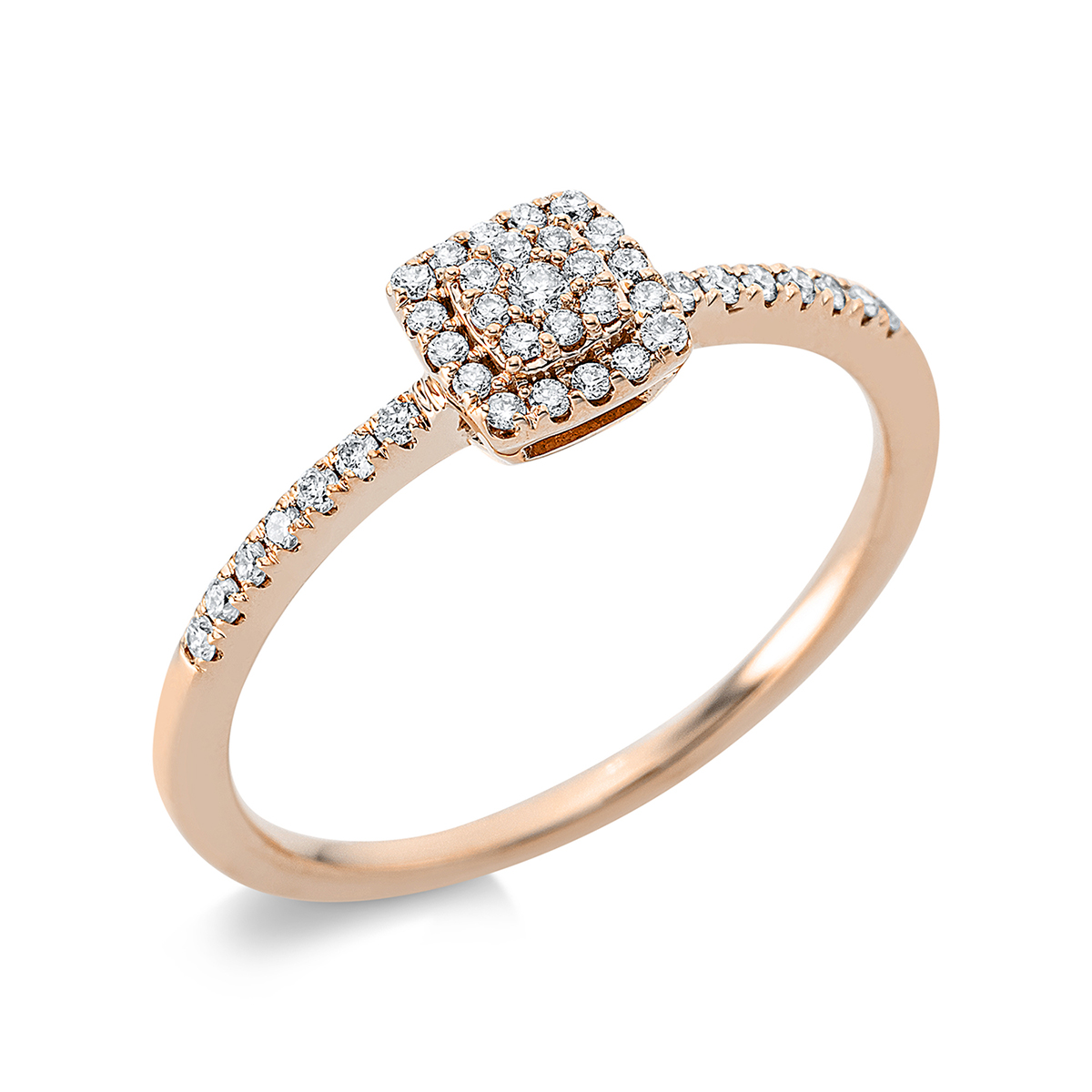 Ring  18kt Rotgold mit 0,17ct Diamanten