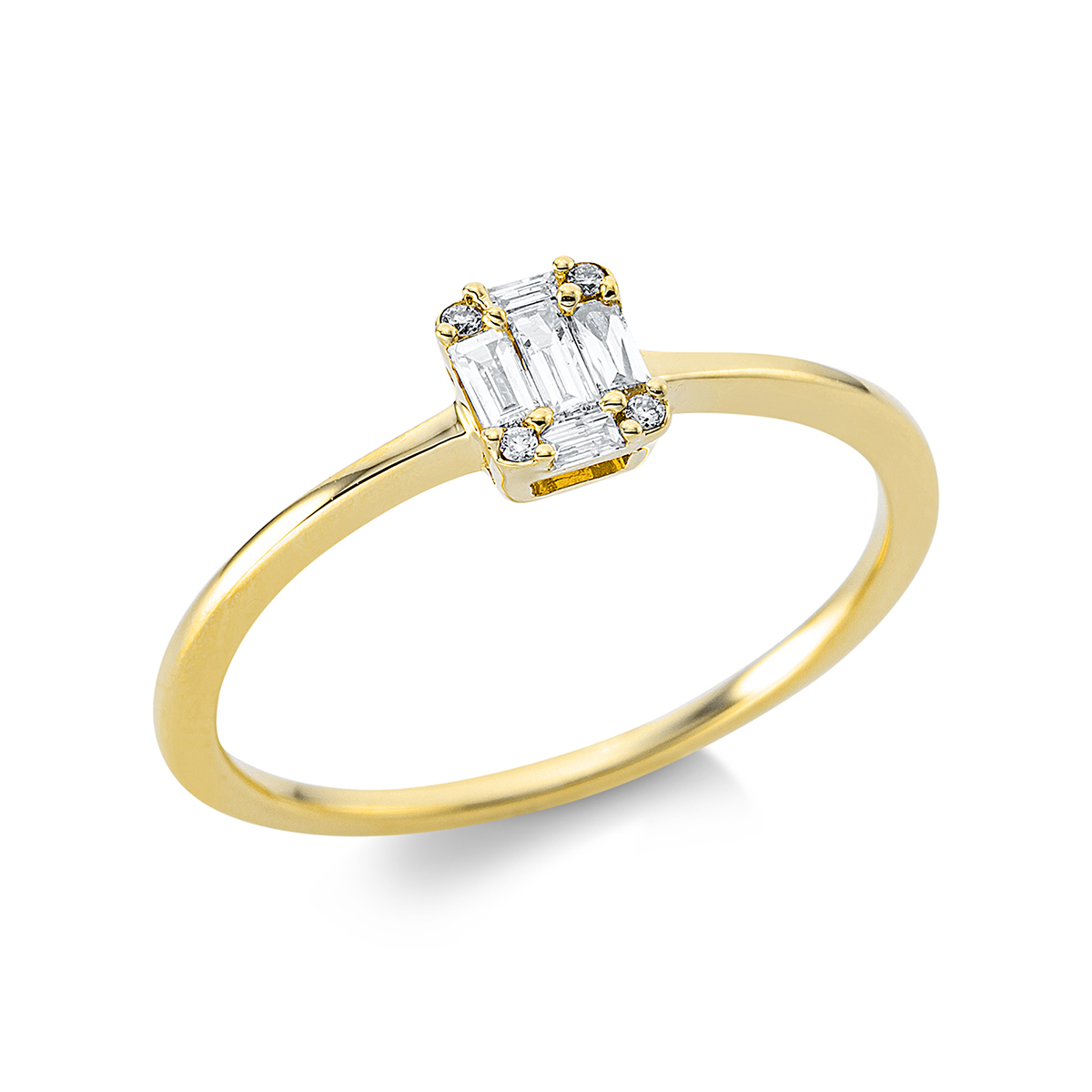 Ring  18kt Gelbgold mit 0,16ct Diamanten