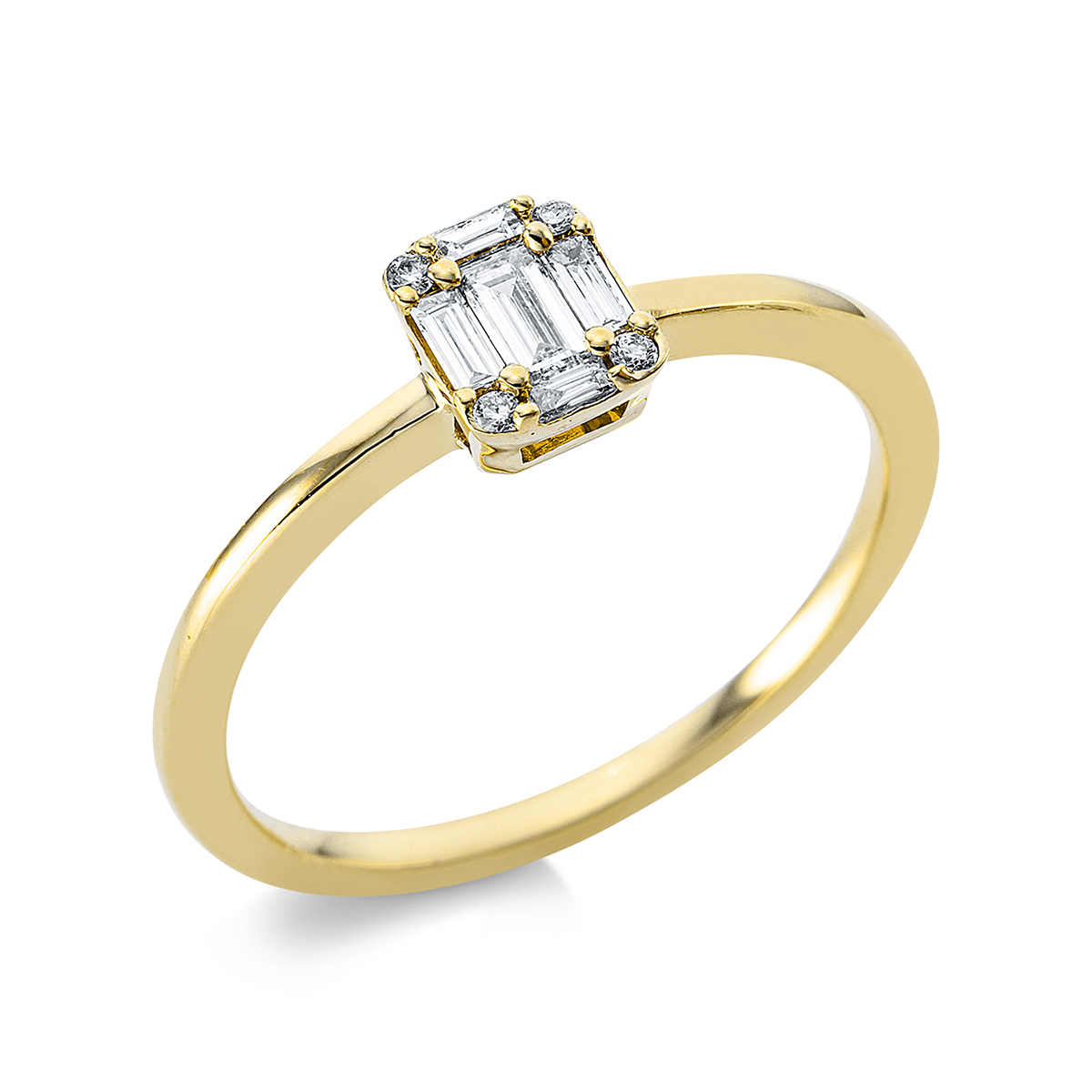 Ring  18kt Gelbgold mit 0,20ct Diamanten