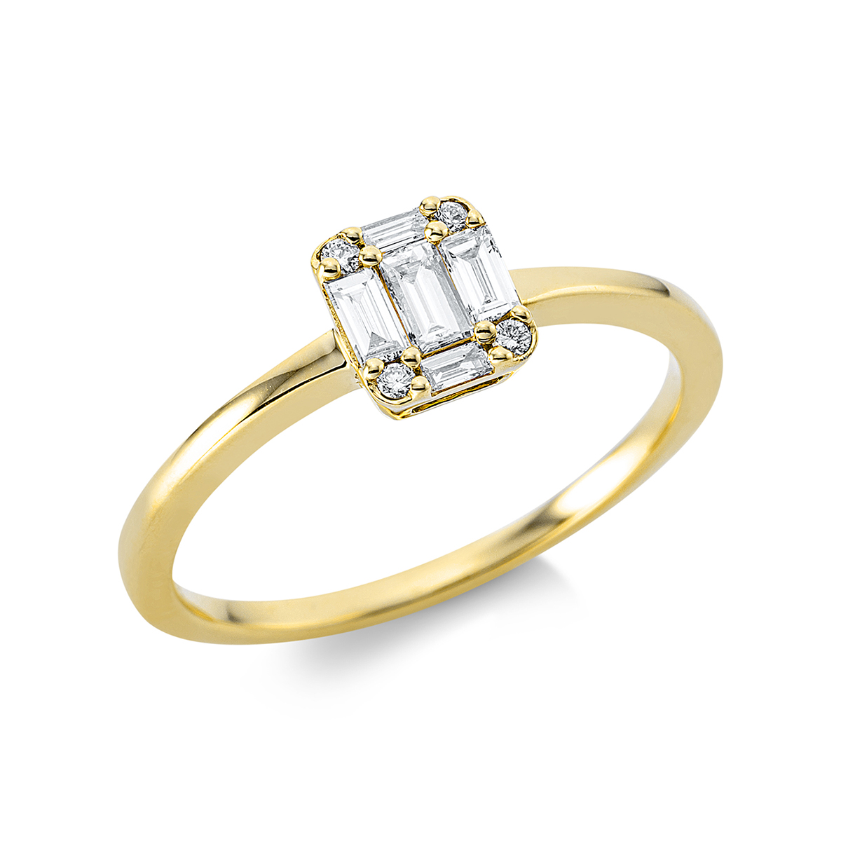 Ring  18kt Gelbgold mit 0,25ct Diamanten