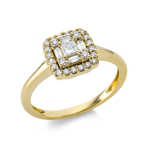 Ring  18kt Gelbgold mit 0,40ct Diamanten