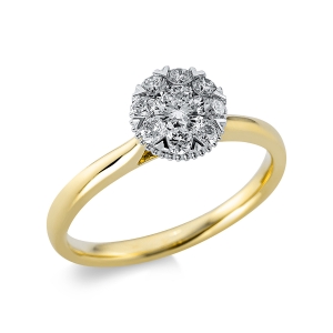 Ring  18kt Gelbgold / Weißgold mit 0,52ct Diamanten