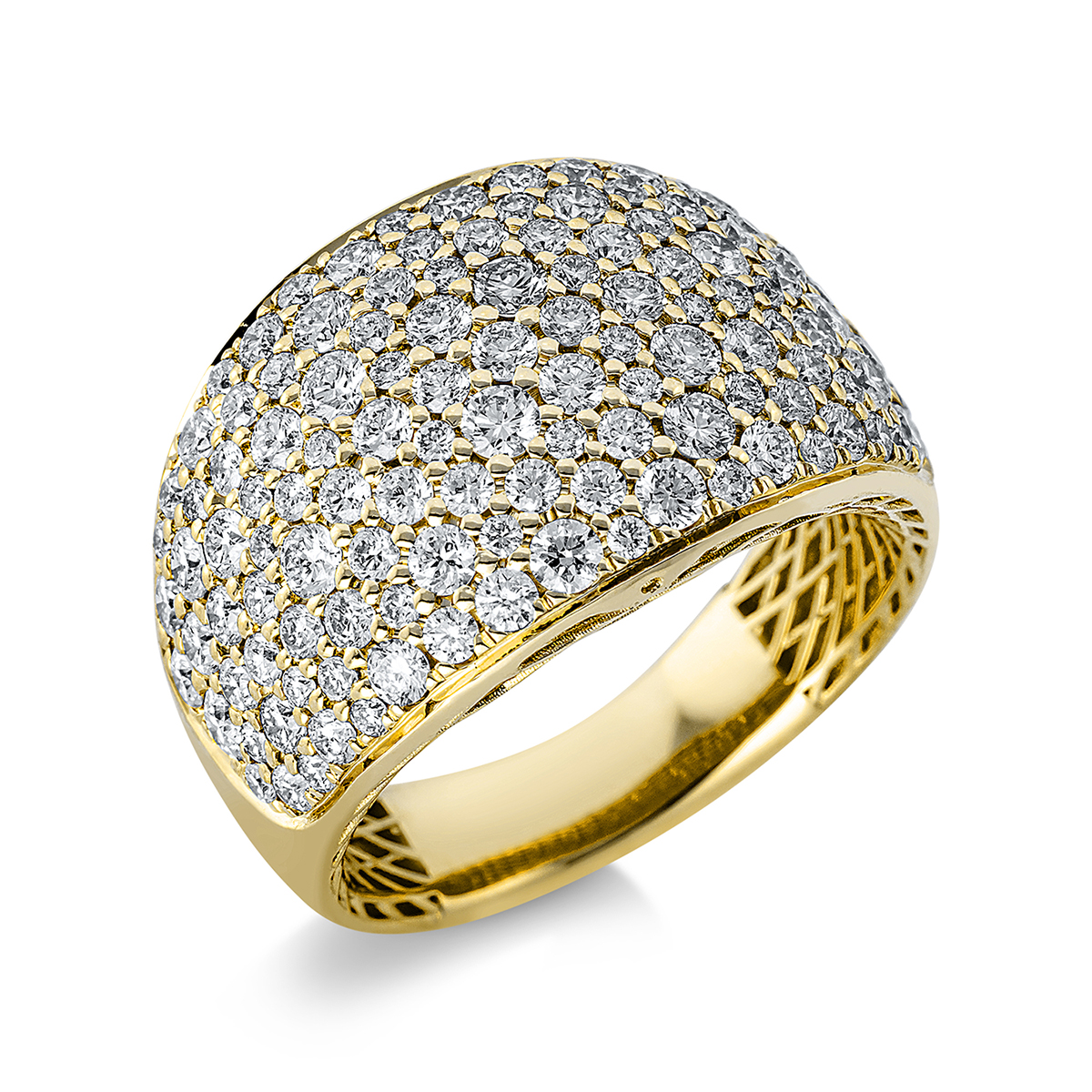 Pavé Ring  18kt Gelbgold mit 2,20ct Diamanten