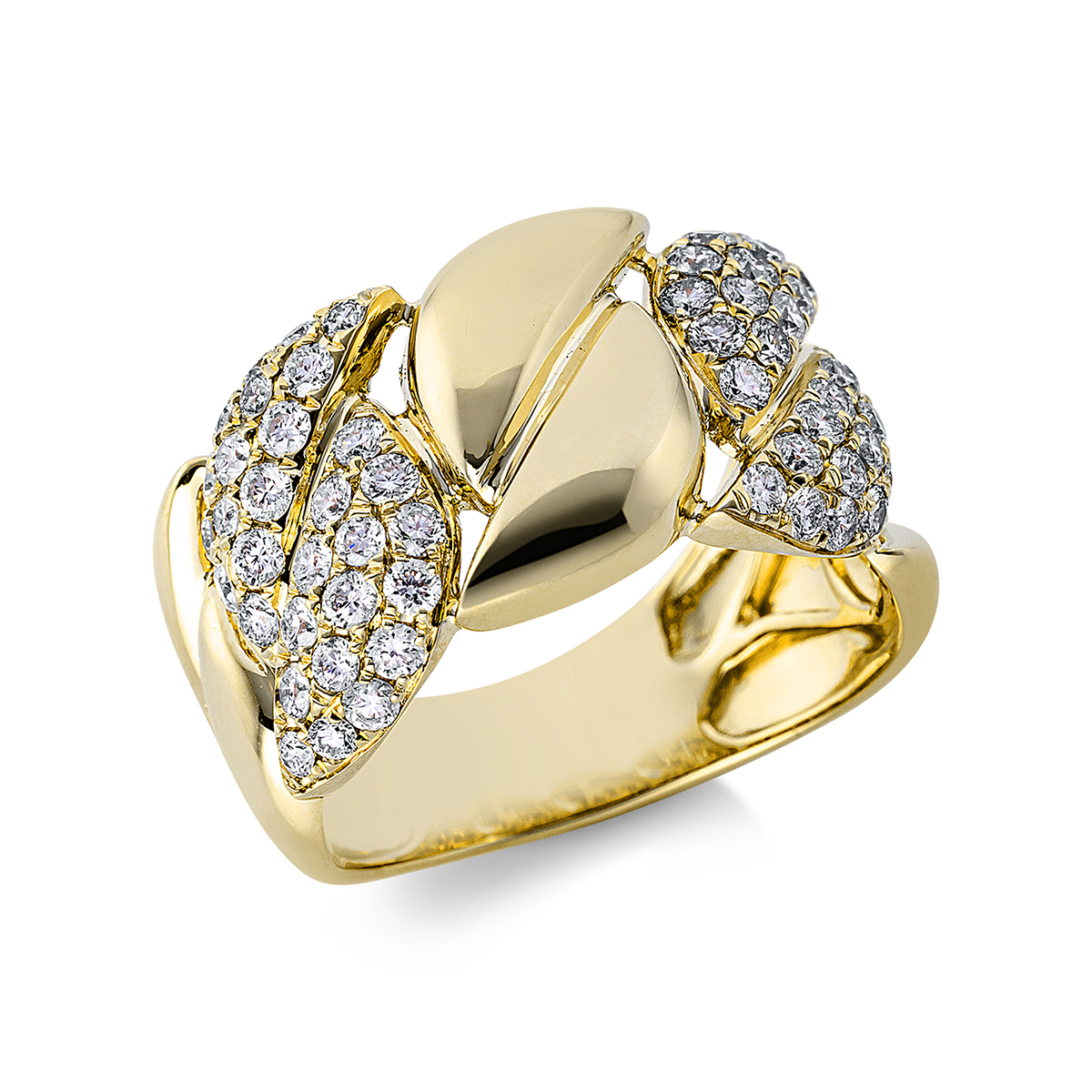 Pavé Ring  18kt Gelbgold mit 0,97ct Diamanten