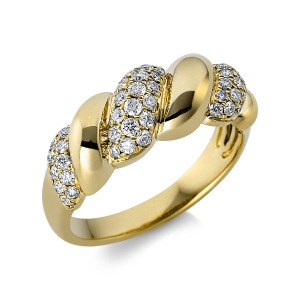 Pavé Ring  18kt Gelbgold mit 0,48ct Diamanten