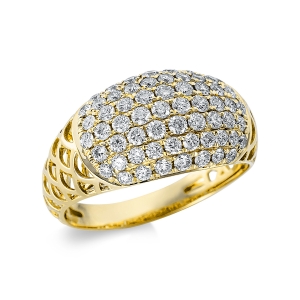 Pavé Ring  18kt Gelbgold mit 1,01ct Diamanten