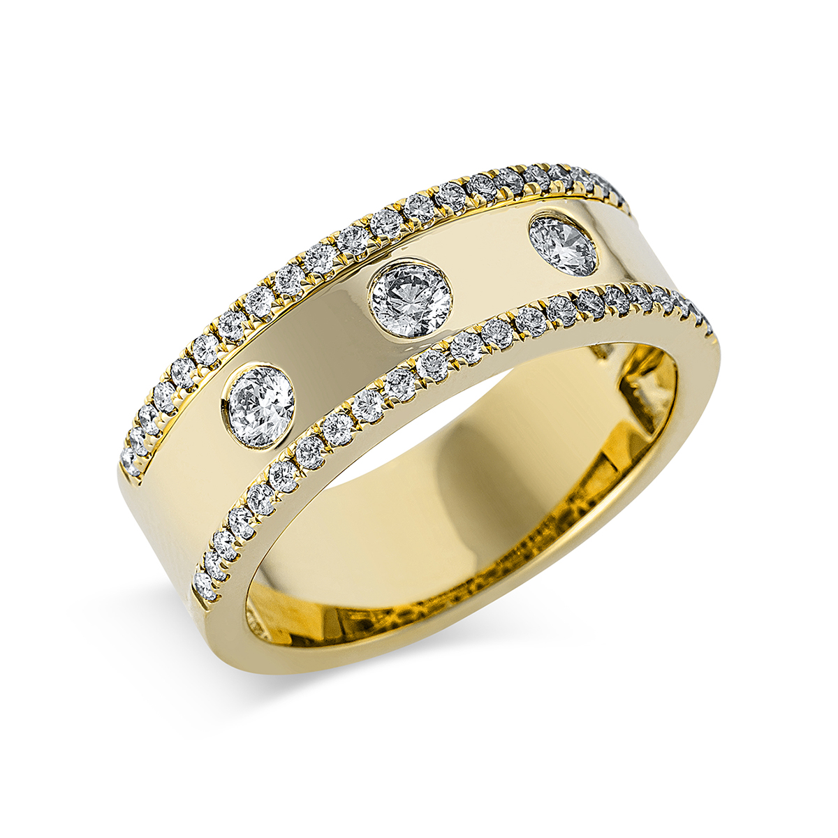 Ring  18kt Gelbgold mit 0,50ct Diamanten