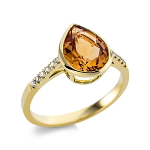 Fashion Farbstein Ring   18kt Gelbgold 