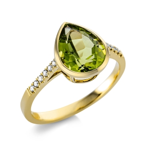 Fashion Farbstein Ring   18kt Gelbgold 