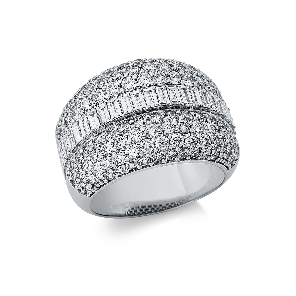 Pavé Ring  14kt Weißgold mit 3,23ct Diamanten