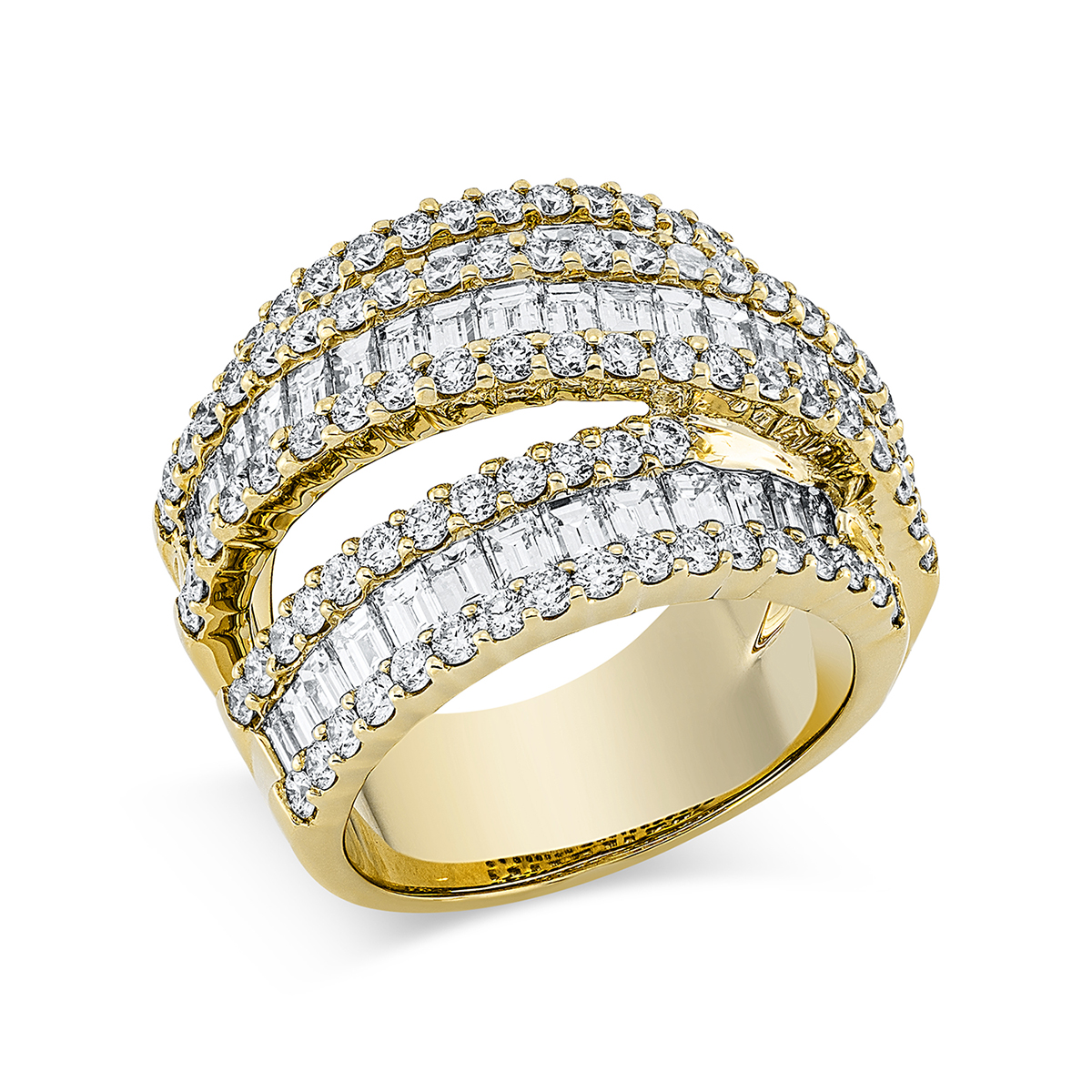 Ring  18kt Gelbgold mit 4,24ct Diamanten