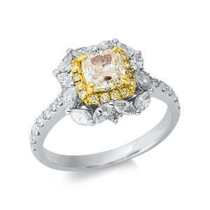 Ring  18kt Weißgold / Gelbgold mit 2,00ct Diamanten