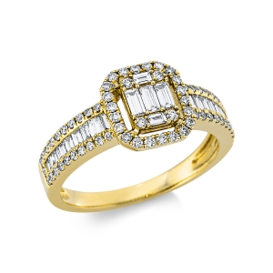 Ring  18kt Gelbgold mit 0,84ct Diamanten