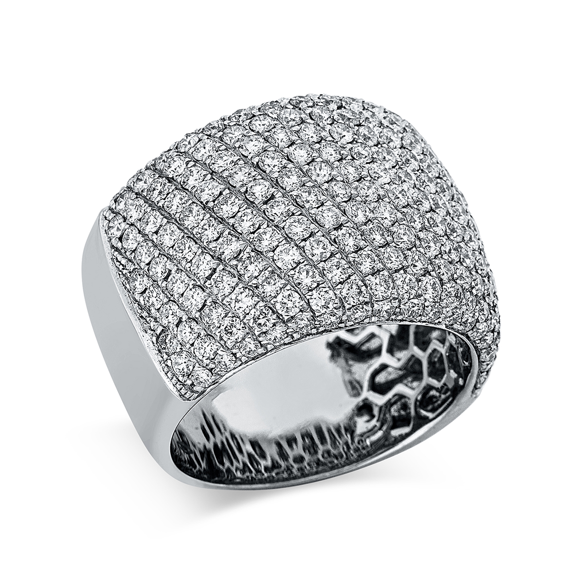 Pavé Ring  18kt Weißgold mit 2,59ct Diamanten