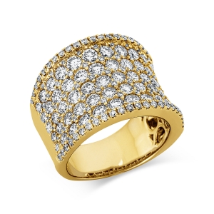 Pavé Ring  18kt Gelbgold mit 3,85ct Diamanten