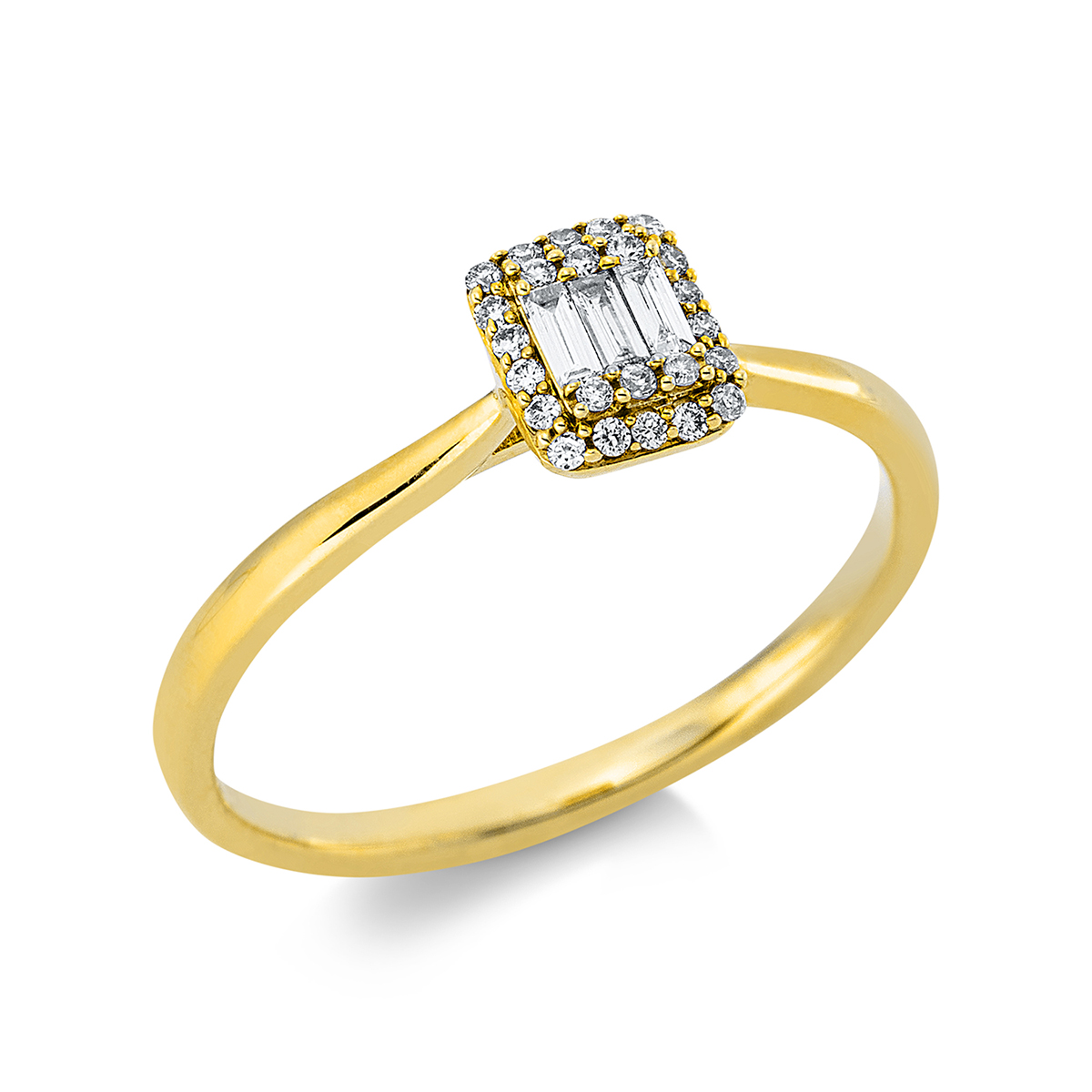 Ring  18kt Gelbgold mit 0,12ct Diamanten