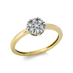 Ring  18kt Gelbgold mit 0,25ct Diamanten