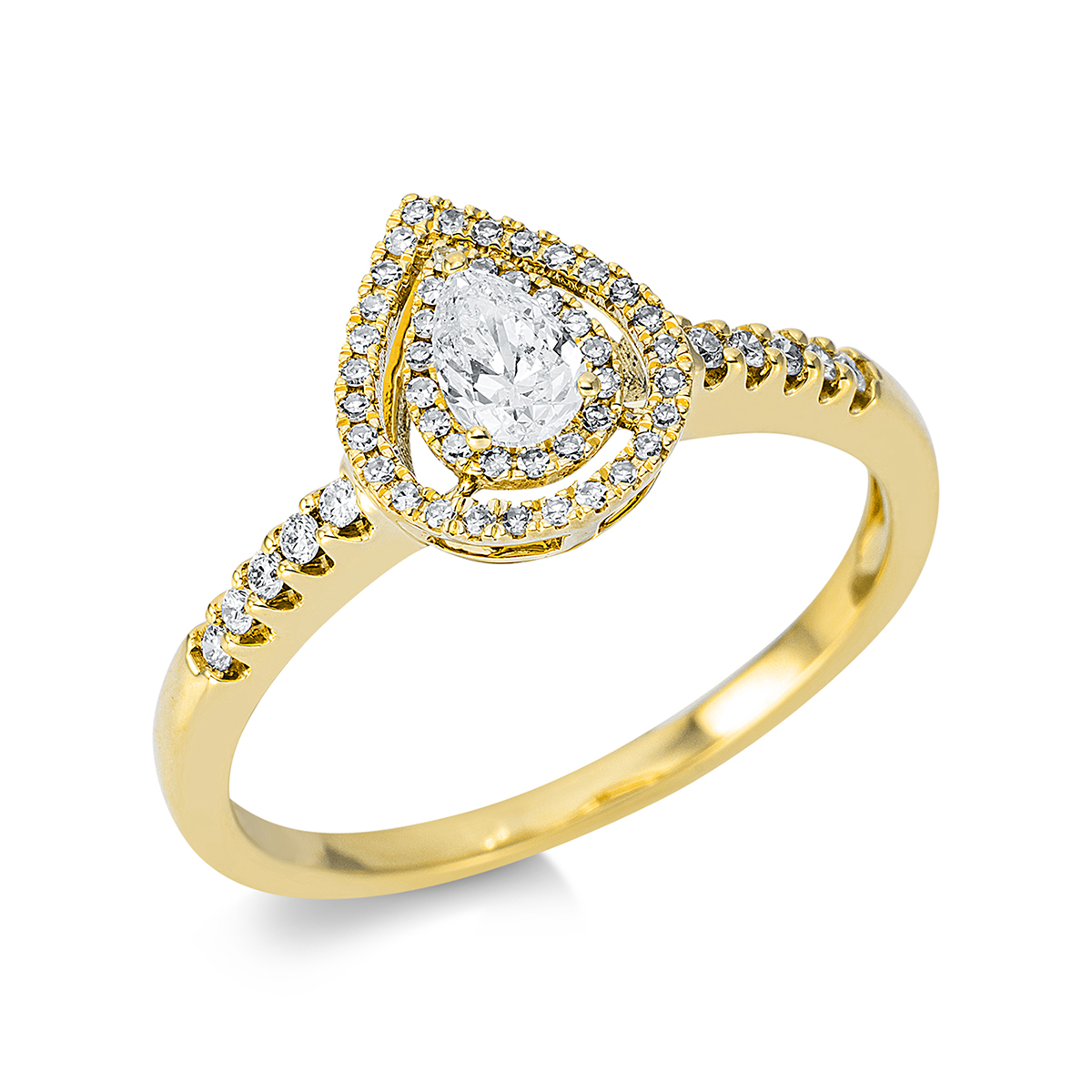 Ring  18kt Gelbgold mit 0,38ct Diamanten