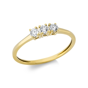 Ring  18kt Gelbgold mit 0,25ct Diamanten