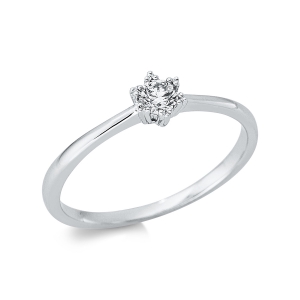 Solitaire Ring  18kt Gelbgold mit 0,18ct Diamanten