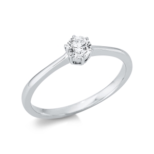 Solitaire Ring  18kt Weißgold mit 0,30ct Diamanten