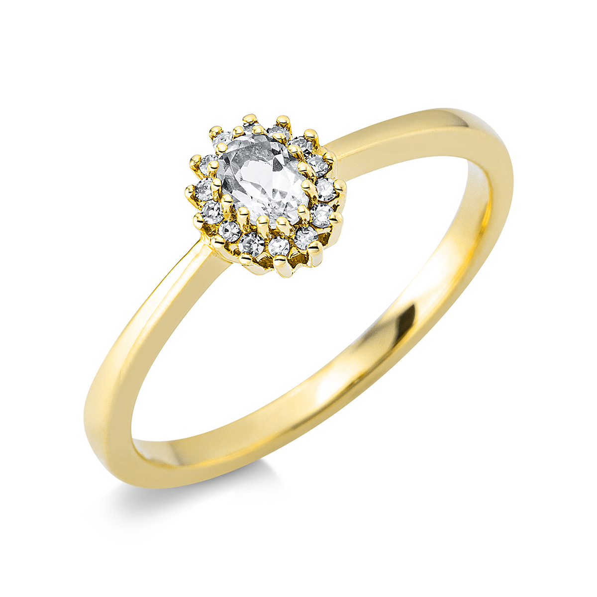 Fashion Farbstein Ring   18kt Gelbgold 