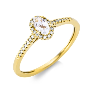 Fashion Farbstein Ring   18kt Gelbgold 