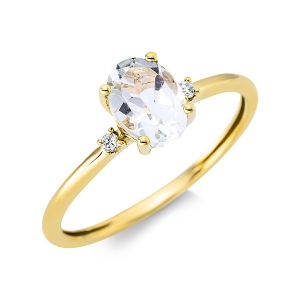 Fashion Farbstein Ring   18kt Gelbgold 