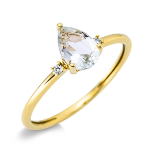 Fashion Farbstein Ring   18kt Gelbgold 