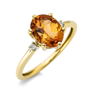 Fashion Farbstein Ring   18kt Gelbgold 