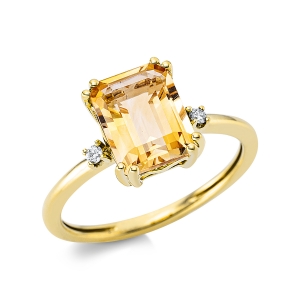 Fashion Farbstein Ring   18kt Gelbgold 