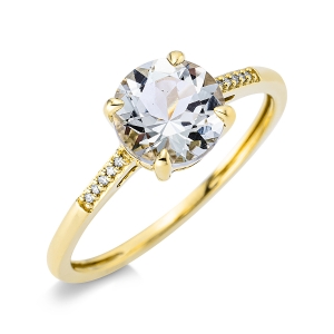 Fashion Farbstein Ring   18kt Gelbgold 