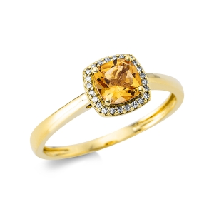 Fashion Farbstein Ring   18kt Gelbgold 